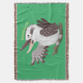 Cute grappige cartoon kookaburra deken (Voorkant Verticaal)