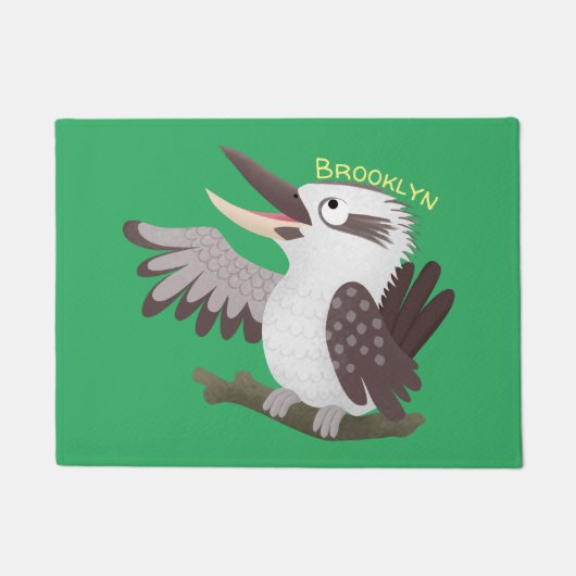 Cute grappige cartoon kookaburra deurmat (Voorkant)
