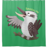 Cute grappige cartoon kookaburra douchegordijn (Voorkant)
