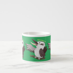 Cute grappige cartoon kookaburra espresso kop