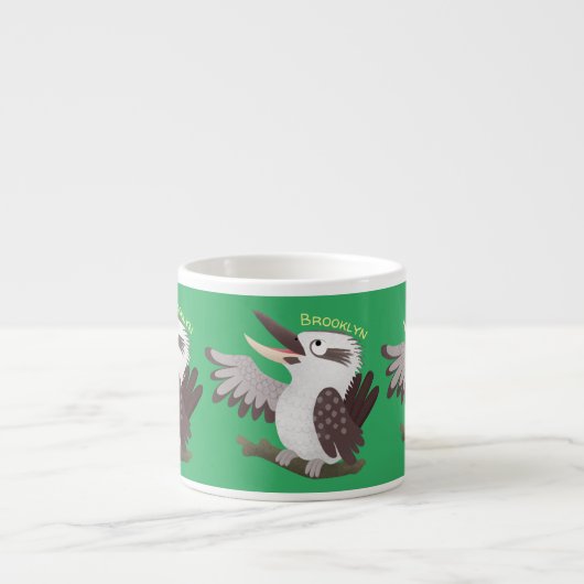 Cute grappige cartoon kookaburra espresso kop (Voorkant)