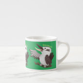 Cute grappige cartoon kookaburra espresso kop (Rechts)