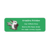 Cute grappige cartoon kookaburra etiket (Voorkant)