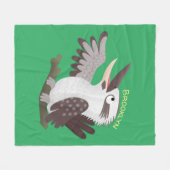 Cute grappige cartoon kookaburra fleece deken (Voorkant (Horizontaal))