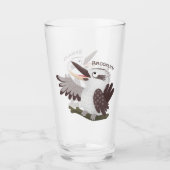 Cute grappige cartoon kookaburra glas (Voorkant)