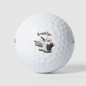 Cute grappige cartoon kookaburra golfballen (Voorkant)