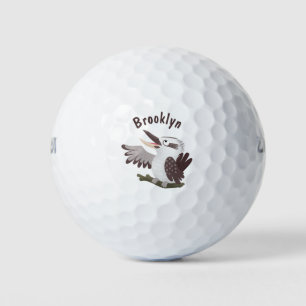 Cute grappige cartoon kookaburra golfballen