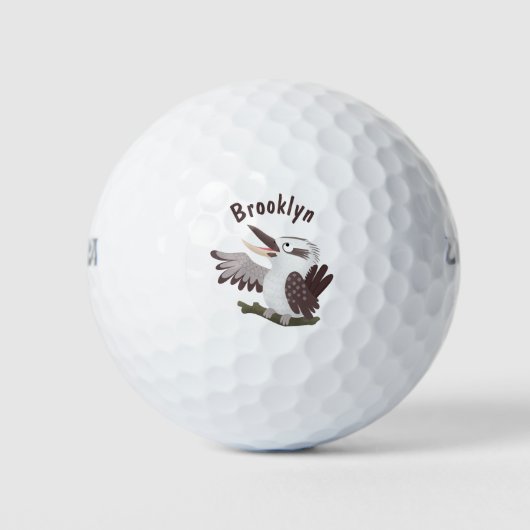 Cute grappige cartoon kookaburra golfballen (Voorkant)