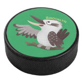Cute grappige cartoon kookaburra hockey puck (3/4)