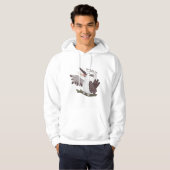 Cute grappige cartoon kookaburra hoodie (Voorkant volledig)