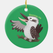 Cute grappige cartoon kookaburra keramisch ornament (Achterkant)