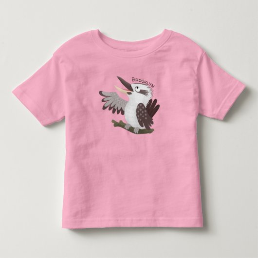 Cute grappige cartoon kookaburra kinder shirts (Voorkant)