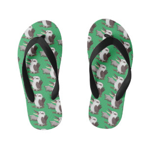 Cute grappige cartoon kookaburra kinder teenslippers