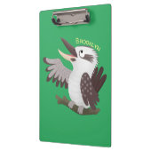Cute grappige cartoon kookaburra klembord (Links)