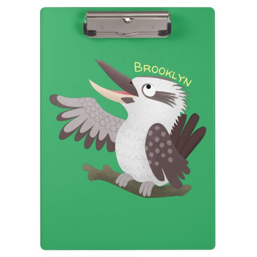 Cute grappige cartoon kookaburra klembord (Voorkant)