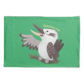 Cute grappige cartoon kookaburra kussensloop (Achterkant)