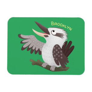 Cute grappige cartoon kookaburra magneet