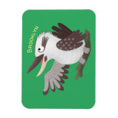 Cute grappige cartoon kookaburra magneet (Verticaal)