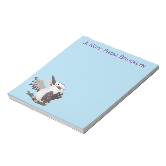 Cute grappige cartoon kookaburra notitieblok (Linkerzijde)