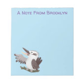 Cute grappige cartoon kookaburra notitieblok (Voorkant)