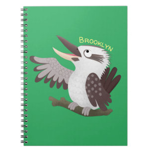 Cute grappige cartoon kookaburra notitieboek