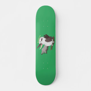 Cute grappige cartoon kookaburra persoonlijk skateboard