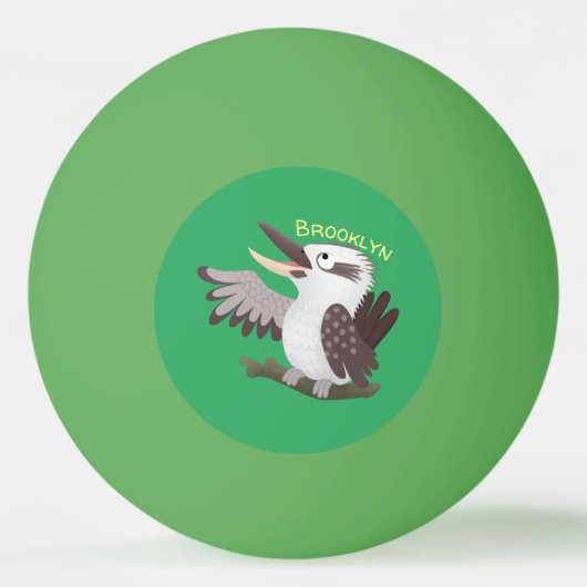 Cute grappige cartoon kookaburra pingpongbal (Voorkant)