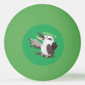 Cute grappige cartoon kookaburra pingpongbal (Achterkant)