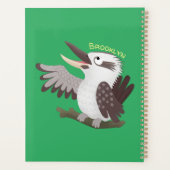 Cute grappige cartoon kookaburra planner (Achterkant)