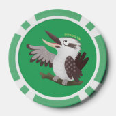 Cute grappige cartoon kookaburra poker chips (Achterkant)