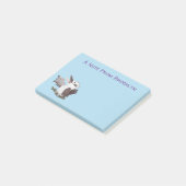 Cute grappige cartoon kookaburra post-it® notes (Schuin)