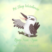 Cute grappige cartoon kookaburra raamsticker (Vel 3)