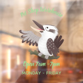 Cute grappige cartoon kookaburra raamsticker (Vel 2)