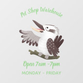 Cute grappige cartoon kookaburra raamsticker (Vel)