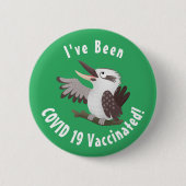 Cute grappige cartoon kookaburra ronde button 5,7 cm (Voorkant)