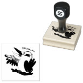 Cute grappige cartoon kookaburra rubberstempel (Gestempeld)