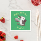 Cute grappige cartoon kookaburra servet (Insitu)