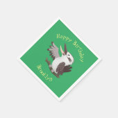 Cute grappige cartoon kookaburra servet (Hoek)