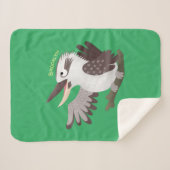 Cute grappige cartoon kookaburra sherpa deken (Voorkant (horizontaal))