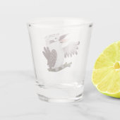 Cute grappige cartoon kookaburra shot glas (Achterkant)