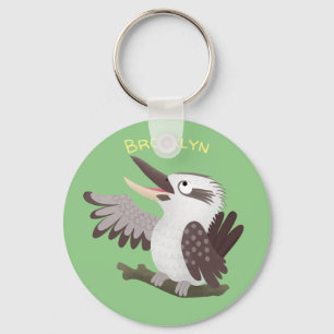 Cute grappige cartoon kookaburra sleutelhanger