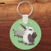 Cute grappige cartoon kookaburra sleutelhanger (Voorkant)