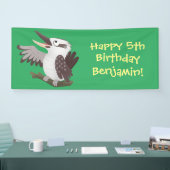 Cute grappige cartoon kookaburra spandoek (Beurs)