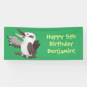 Cute grappige cartoon kookaburra spandoek (Horizontaal)