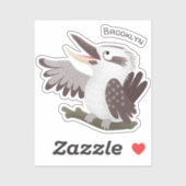 Cute grappige cartoon kookaburra sticker (Vel)
