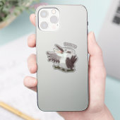 Cute grappige cartoon kookaburra sticker (Telefoon)