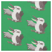 Cute grappige cartoon kookaburra stof (Close Up)