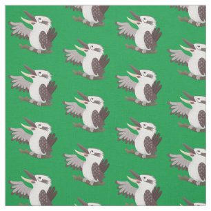 Cute grappige cartoon kookaburra stof