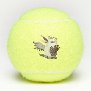Cute grappige cartoon kookaburra tennisballen