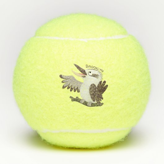 Cute grappige cartoon kookaburra tennisballen (Voorkant)
